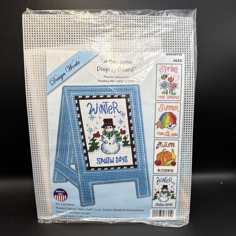 Design Works 4 Seasons Display Board Plastic Canvas Kit New/Sealed